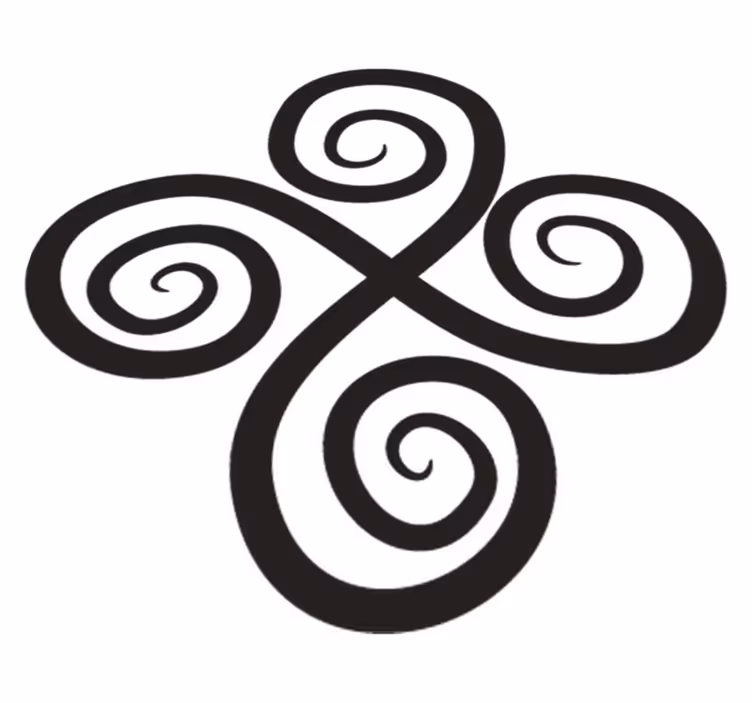 Vinyl teppe geometrisk elegant spinn element - Tenstickers