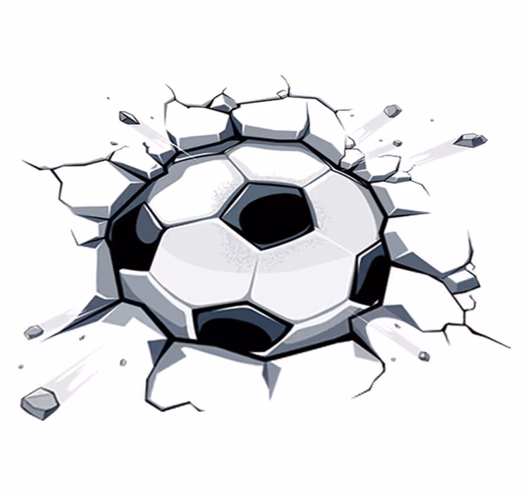 Vinyl teppe spedbarn 3d fotball kule - Tenstickers