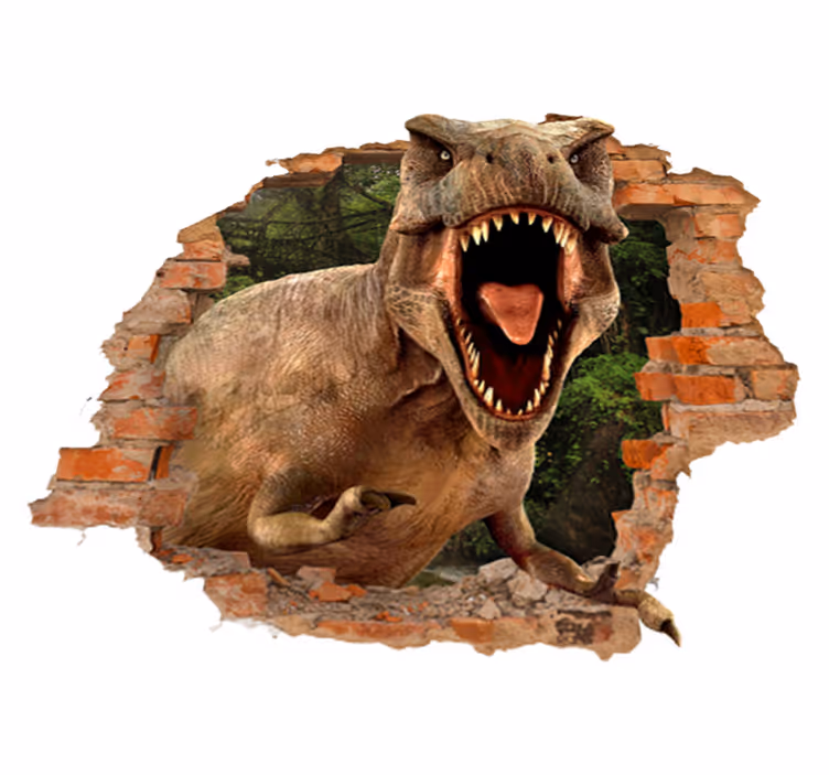 Vinyl teppe spedbarn 3d t-rex - Tenstickers