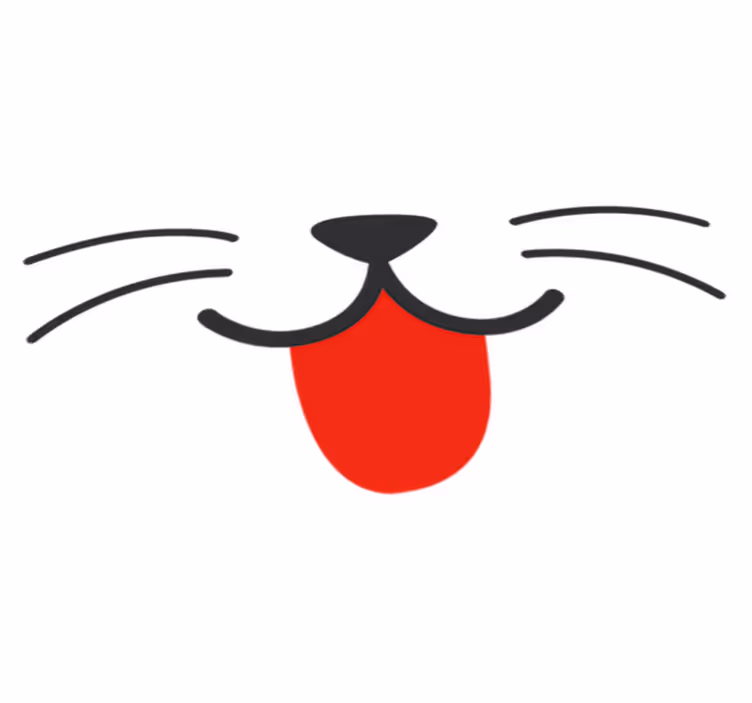 Vinyl teppe spedbarn kattens munn og nese - Tenstickers