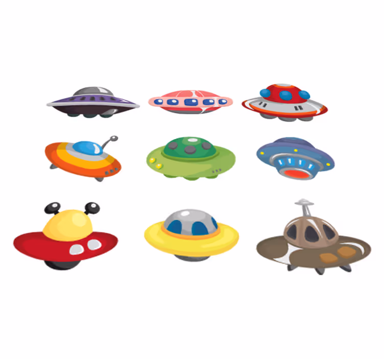 Vinyl teppe spedbarn romskip samling - Tenstickers
