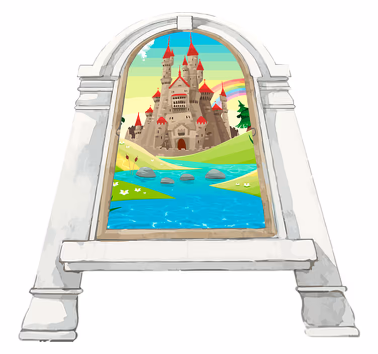 Eventyrland vinyl teppe spedbarn - Tenstickers