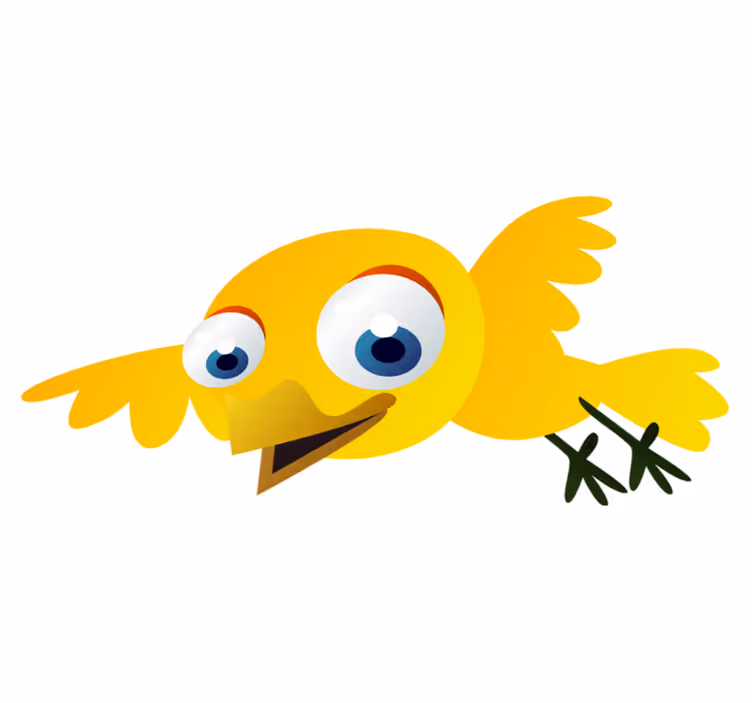 Gul flygende fugl vinyl teppe spedbarn - Tenstickers