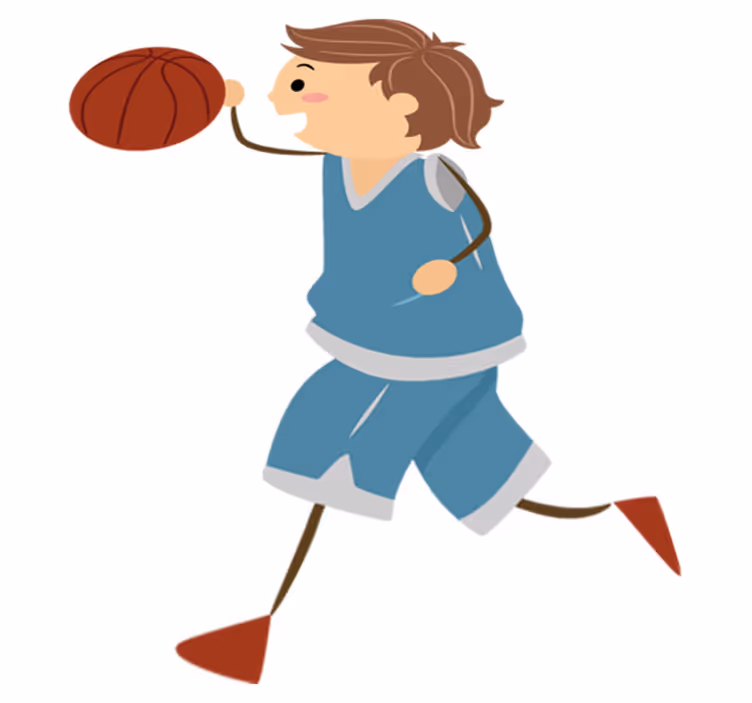 Vinyl teppe spedbarn barneklistermerke basketball - Tenstickers