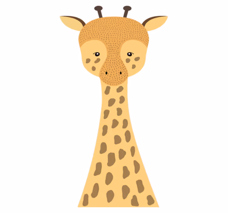 Vinyl teppe spedbarn giraffmotiv - Tenstickers