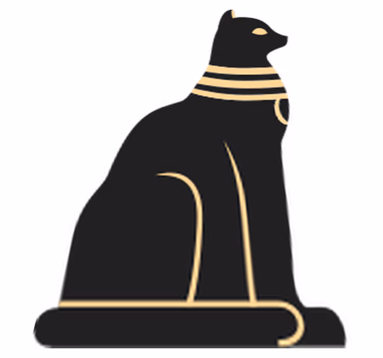 Vinyl teppe soverom egyptisk katt - Tenstickers