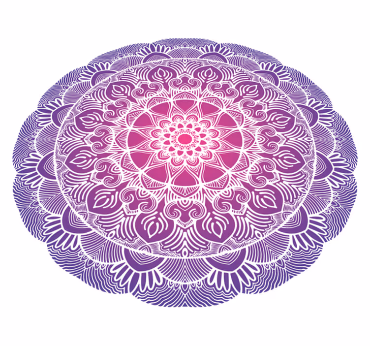 Vinyl teppe soverom lilla livets blomst mandala - Tenstickers