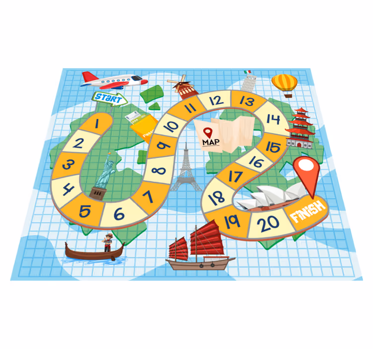 Vinyl teppe spill brettspill kart - Tenstickers