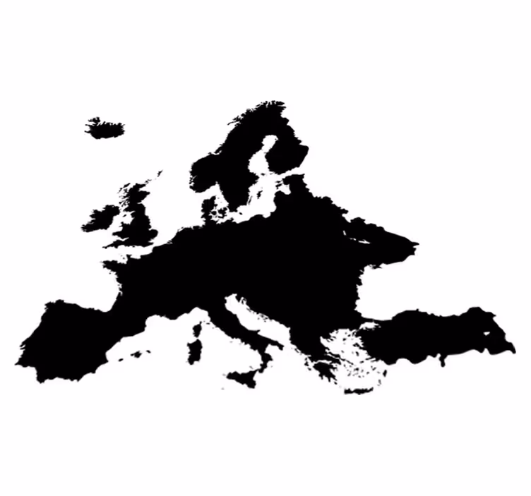 Vinyl teppe verdenskart europa - Tenstickers