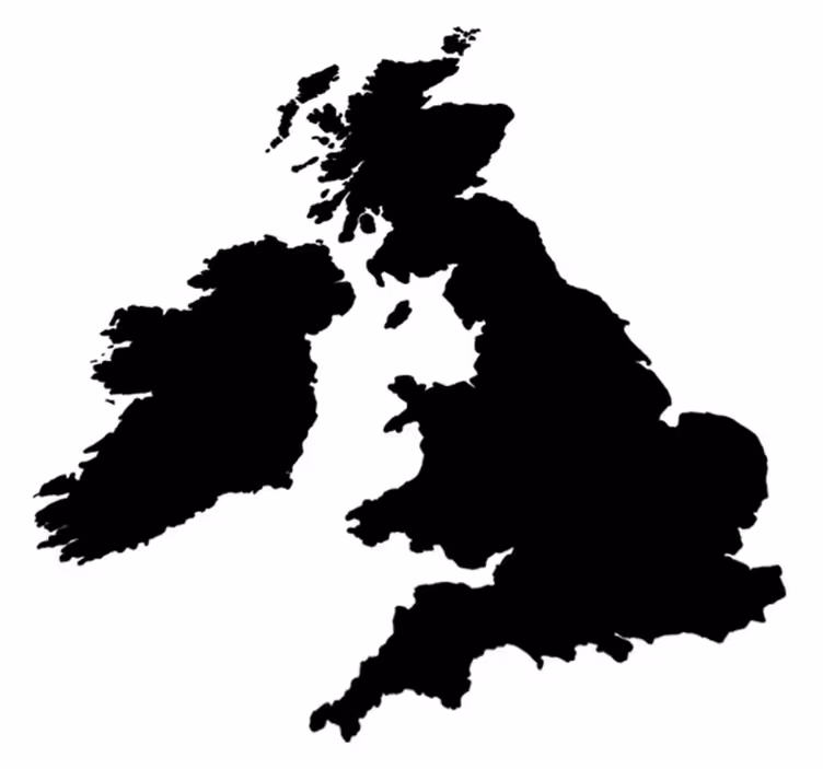 Vinyl teppe verdenskart ensfarget england - Tenstickers