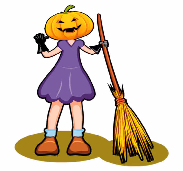 Vinyl teppe spedbarn halloween illustrasjon - Tenstickers