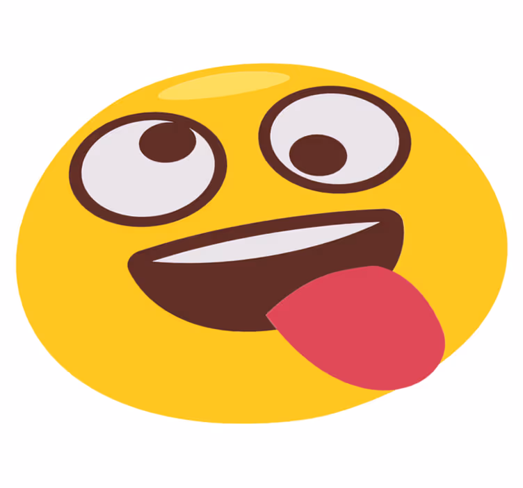 Lekende emoji ansikt vinyl teppe spedbarn - Tenstickers
