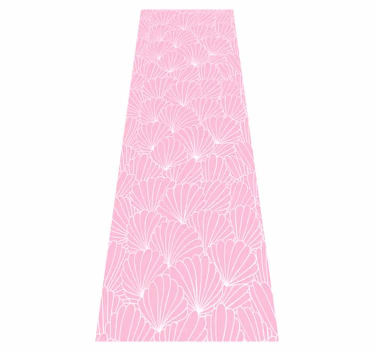 Kawaii stil rosa skjell bad vinyl teppe - Tenstickers
