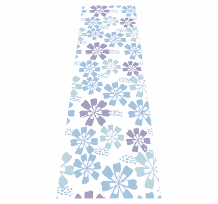 Bad vinyl teppe med pastellblomsterdesign - Tenstickers