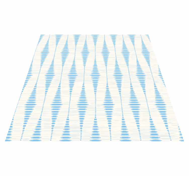 Vinyl teppe geometrisk lys blå rabaul ikat - Tenstickers