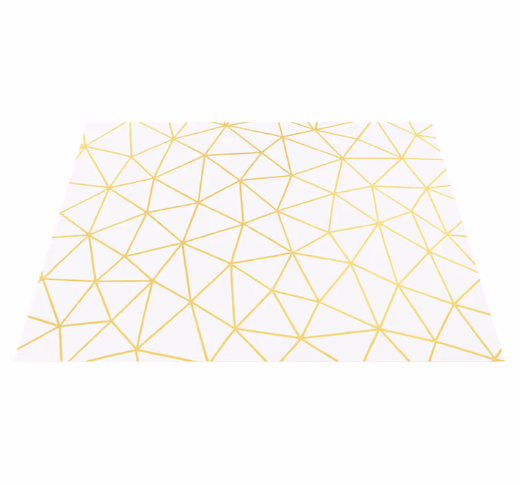 Vinyl teppe geometrisk gyldent prisme mosaikk - Tenstickers