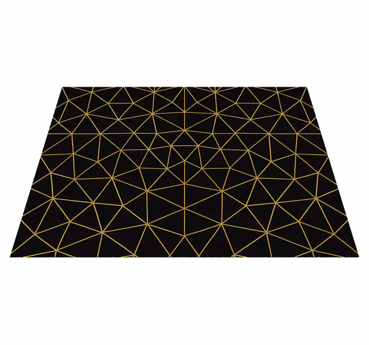 Vinyl teppe geometrisk midnatt gull geometrisk nett - Tenstickers