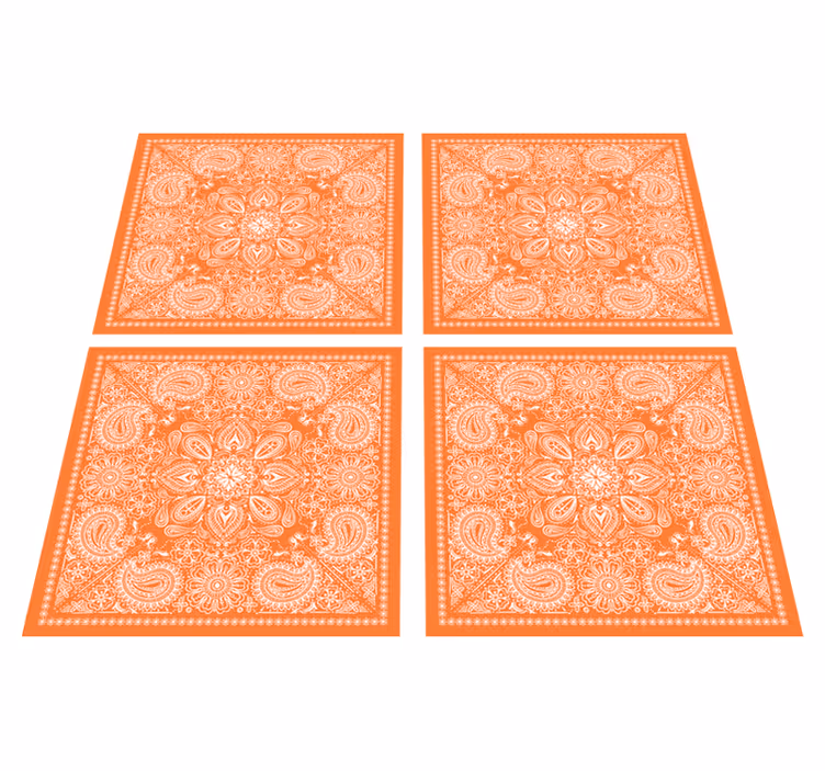 Paisley flis bad vinyl teppe - Tenstickers