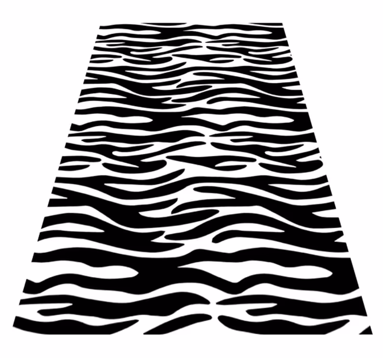 Bad vinyl teppe med zebra dyreprint mønster - Tenstickers