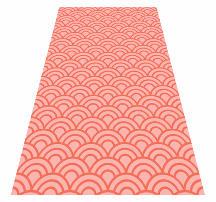 Bad vinyl teppe living coral pantone - Tenstickers