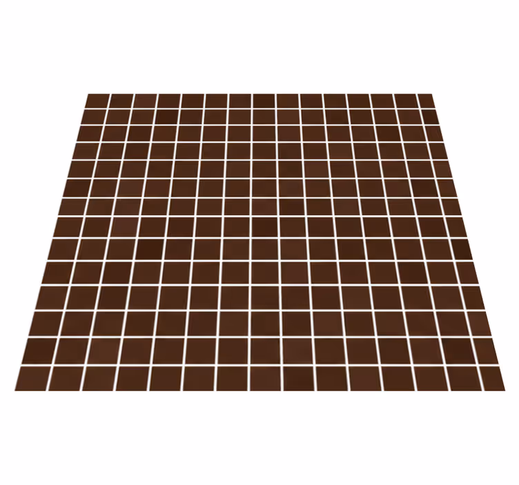 Bad vinyl teppe mini sjokoladebrune mosaikker - Tenstickers