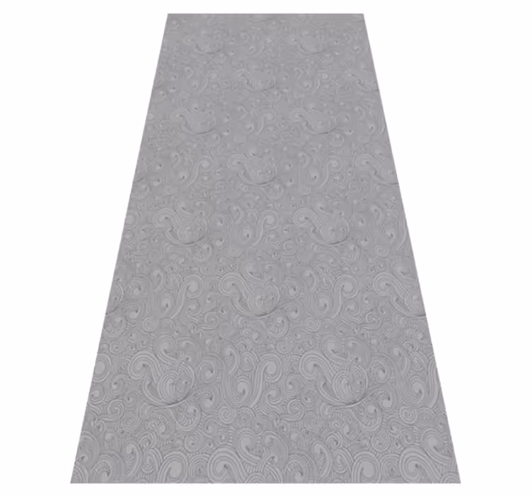 Vinyl teppe kjøkken gråtoner blomsterdesign - Tenstickers