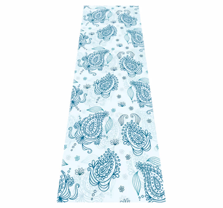 Vinyl teppe kjøkken floral paisley kjØleskap - Tenstickers