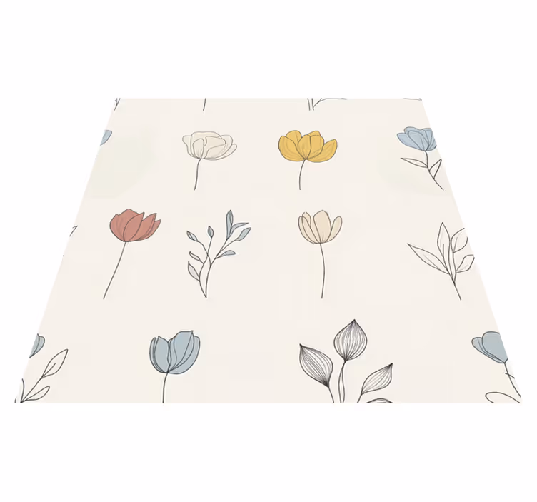 Blomsterdesign vinyl teppe kjøkken - Tenstickers