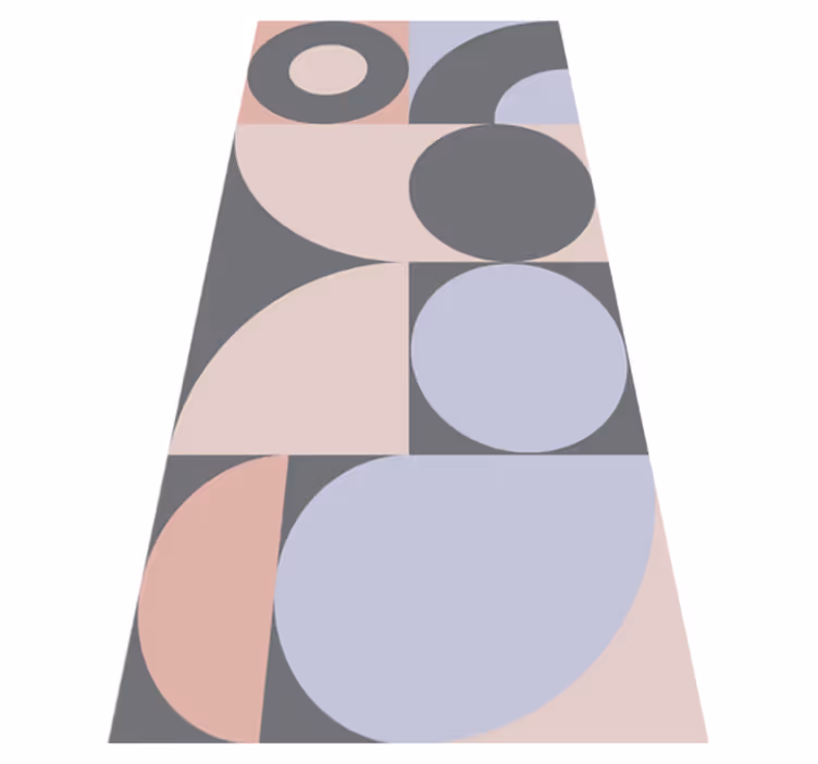 Geometriske sirkler vinyl teppe kjøkken - Tenstickers