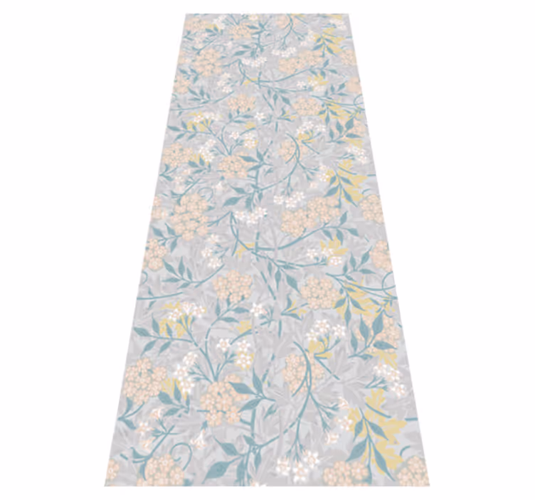 Vinyl teppe soverom 80-talls blomster mønster - Tenstickers