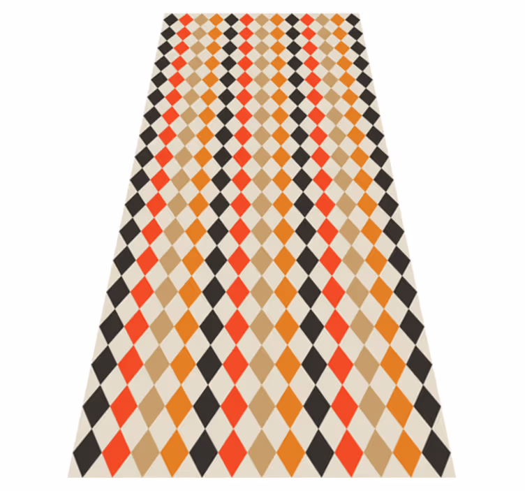 Vinyl teppe soverom retro 80 diamanter - Tenstickers