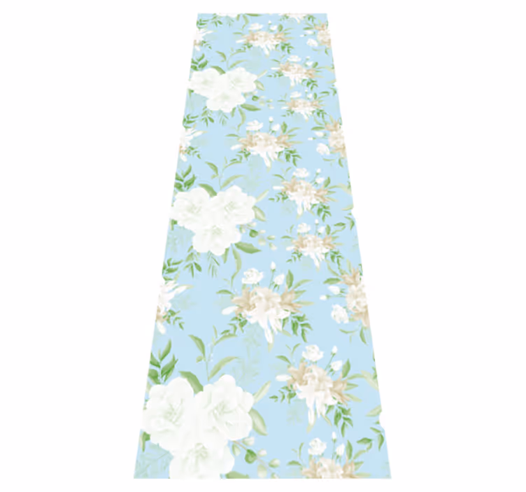 Vilt blomster grandmillenial stil vinyl teppe soverom - Tenstickers