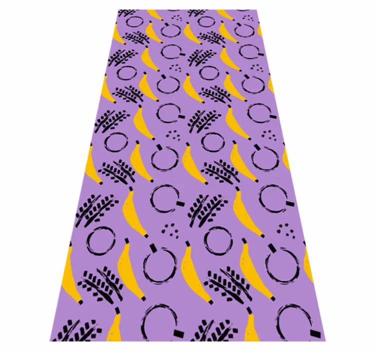 Vinyl teppe soverom afrikansk stil lilla banan design - Tenstickers
