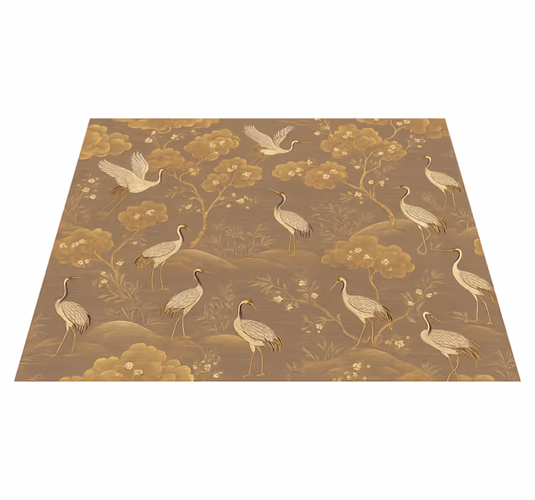 Vinyl teppe soverom gammelt asiatisk landskap - Tenstickers
