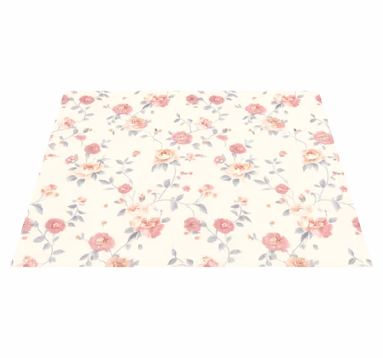 Tekstil blomstertrykk vinyl teppe soverom - Tenstickers