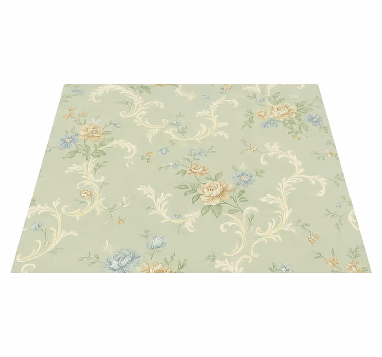 Vinyl teppe soverom gammeldags blomsterdesign - Tenstickers