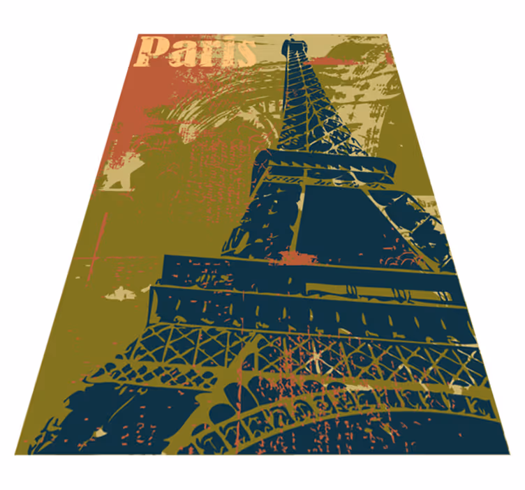 Vinyl teppe soverom dekorativ paris plakat - Tenstickers