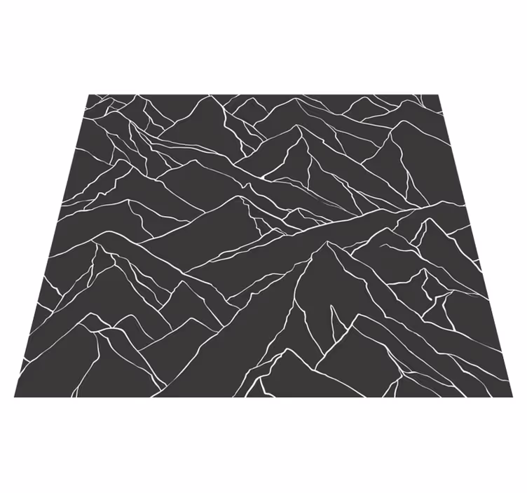 Outline of mountains vinyl teppe kontor - Tenstickers