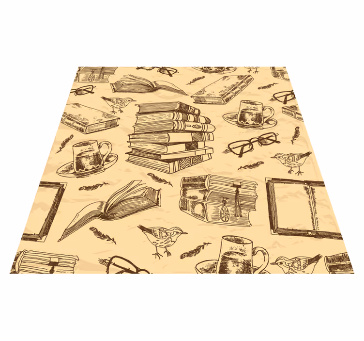 Vinyl teppe kontor gammel bibliotek - Tenstickers