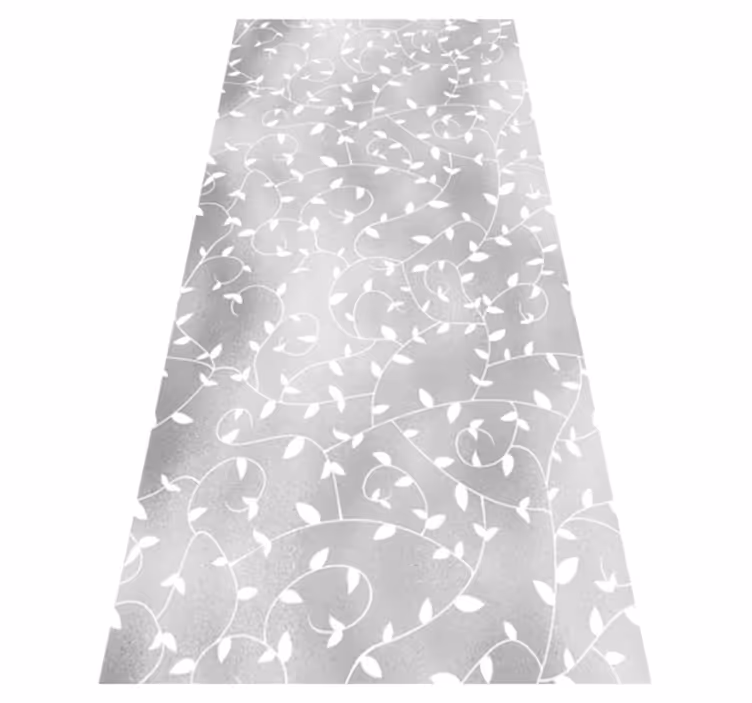 Tree branches hvit og sølv tapet vinyl teppe kontor - Tenstickers