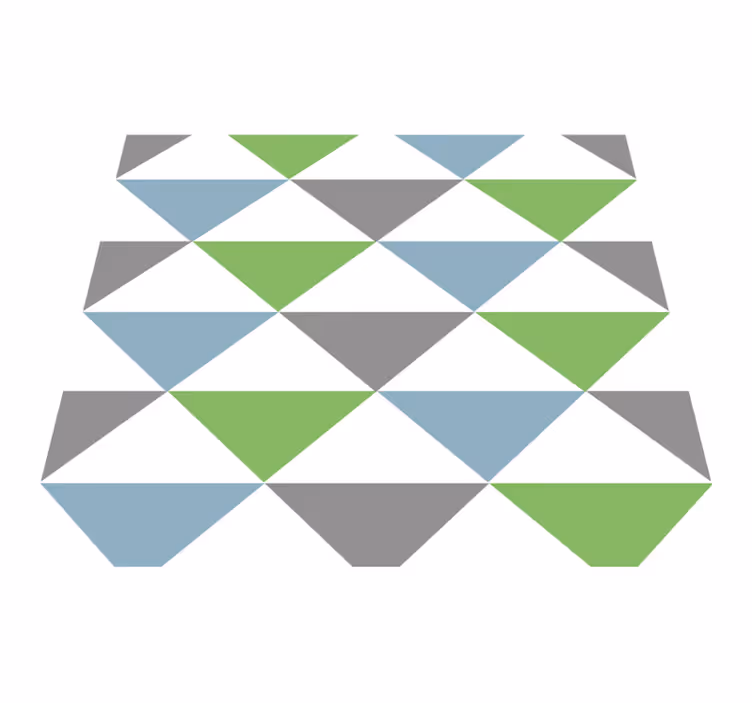Fargerike pastelltriangler vinyl teppe kontor - Tenstickers
