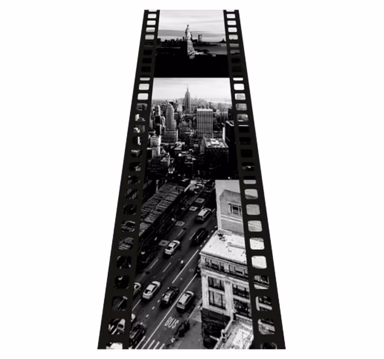 Vinyl teppe soverom nyc fototape collage - Tenstickers