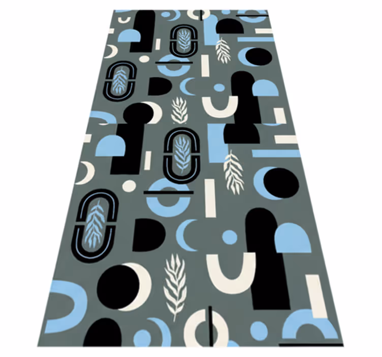 Geometrisk bakgrunn med abstrakt form vinyl teppe soverom - Tenstickers