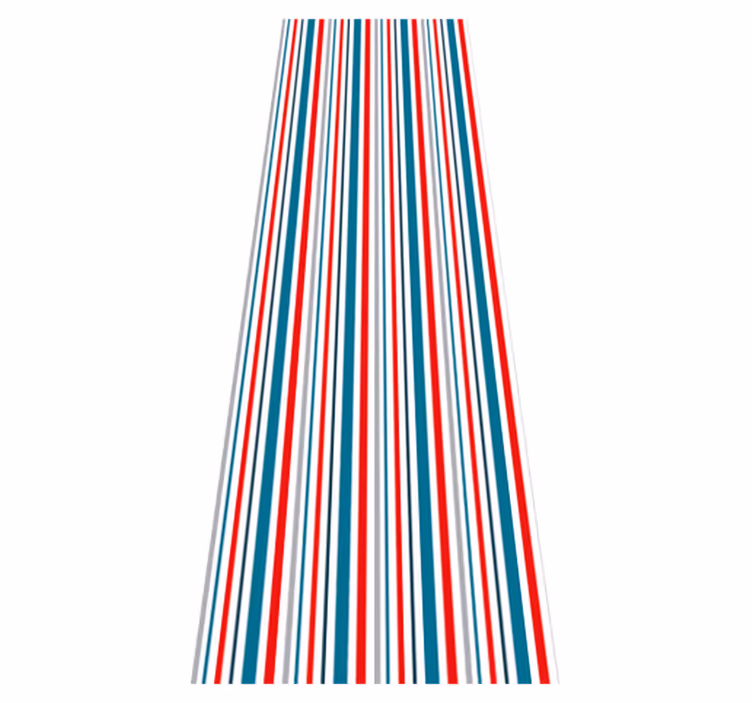 Vinyl teppe soverom marine retro stripete design - Tenstickers