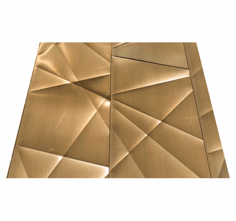 3d gylden polygon tekstur vinyl teppe soverom - Tenstickers