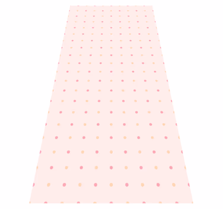 Dots rosa roser vinyl teppe soverom - Tenstickers