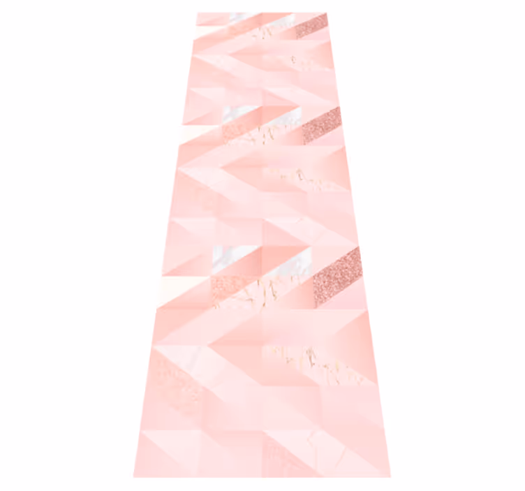 Vinyl teppe soverom med jentete rosa geometrisk bakgrunn - Tenstickers