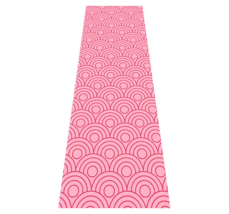 Mørk og lys rosa form vinyl teppe soverom - Tenstickers