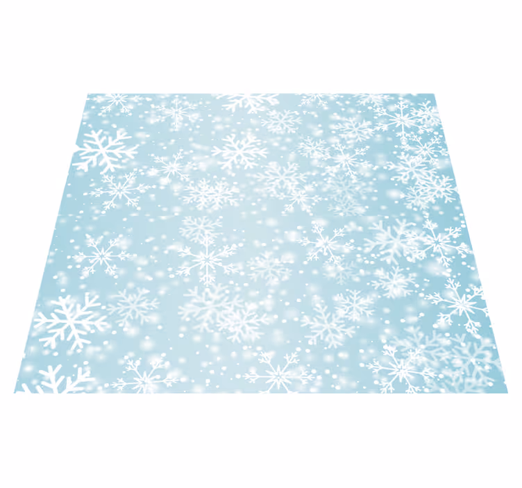 Vinyl teppe soverom snøfall - Tenstickers