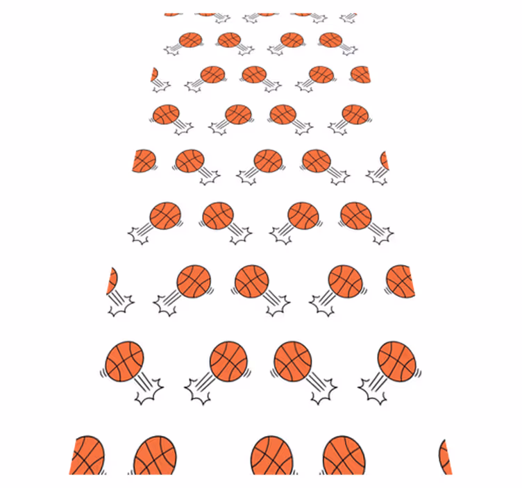 Håndtegnede basketballer vinyl teppe soverom - Tenstickers